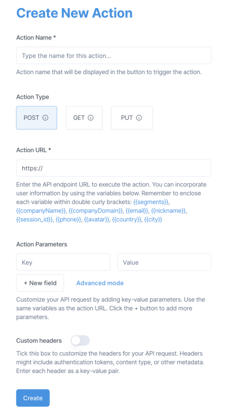 Build Your Custom Actions
